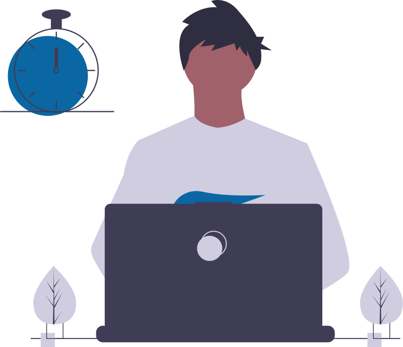 Person working on laptop